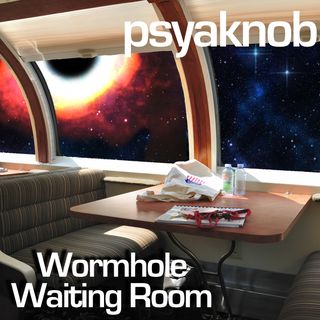 View out of a space station to a nearby wormhole